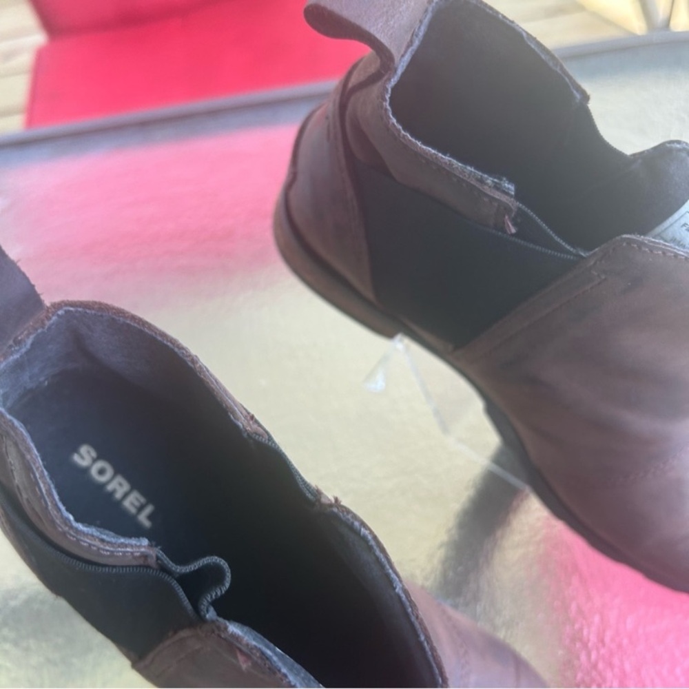 Sorel Waterproof Suede Ankle Boots with Tread in Brown size 8 - Picture 5 of 10
